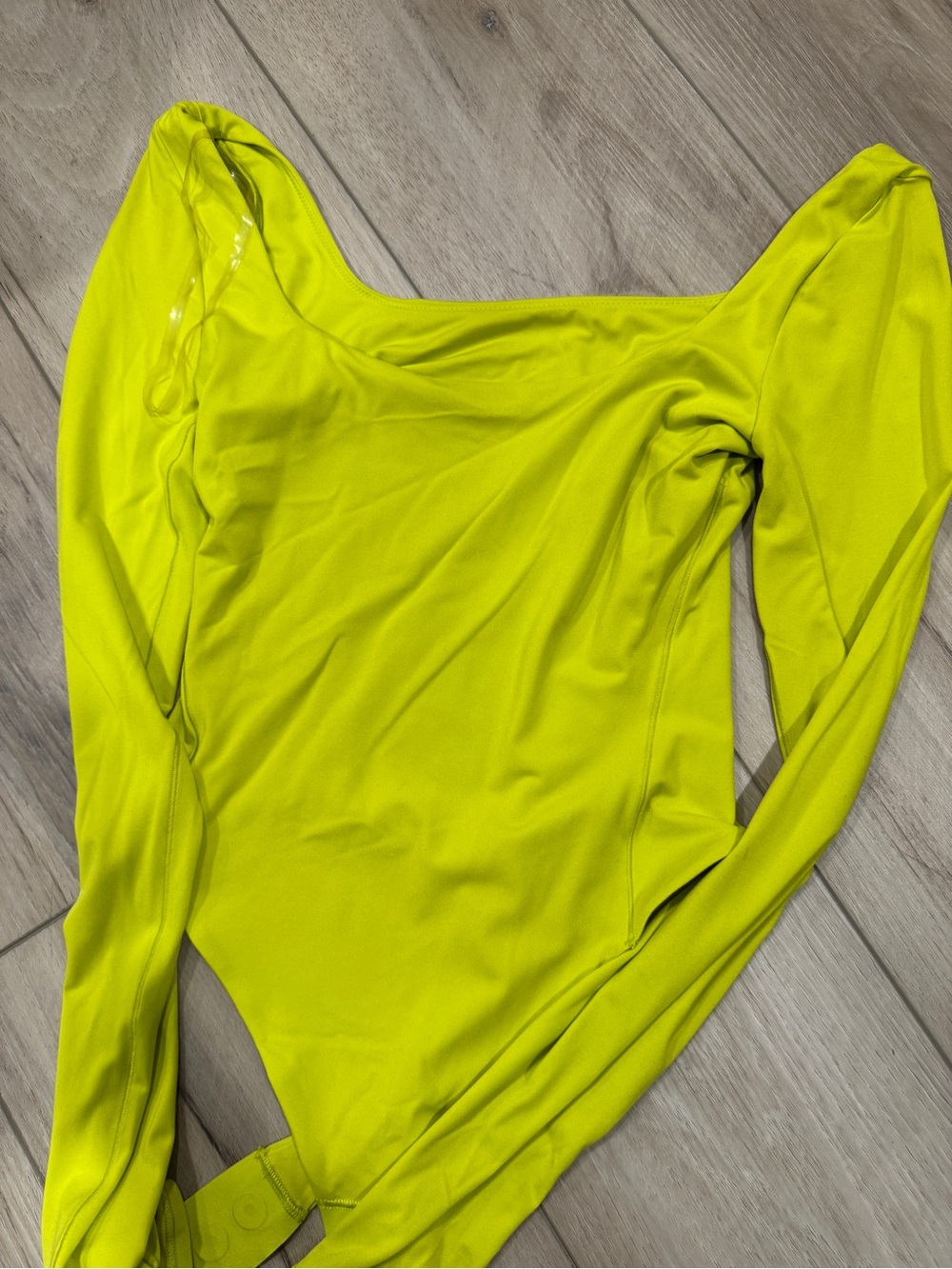 lululemon athletica Neon Lime Long-Sleeve Scoop Neck Bodysuit